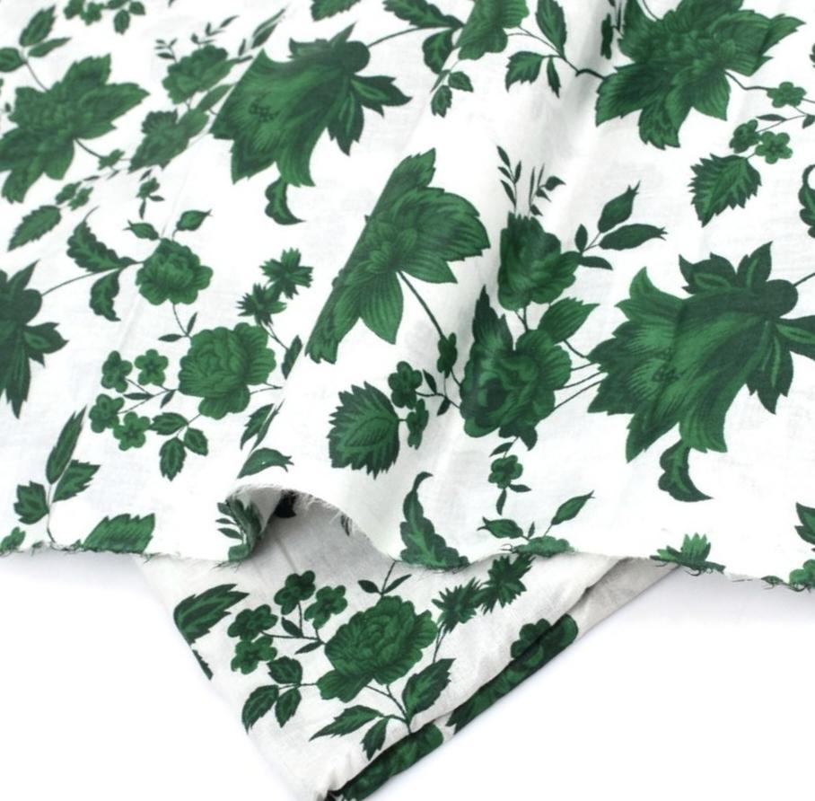 "Women's Green Printed Lawn Suit – Unstitched 2-Piece Dress for Independence Day (14 August Special