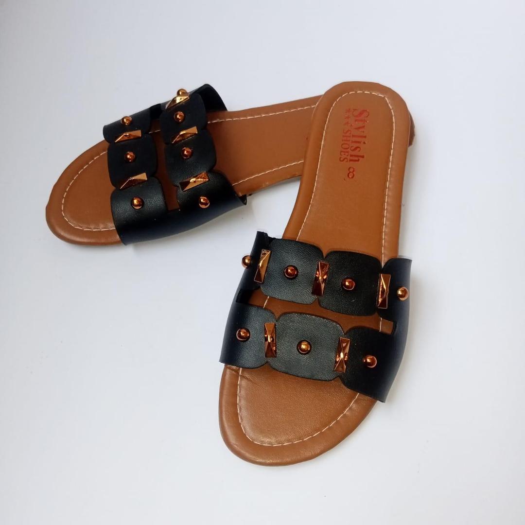 Black Beaded Casual shoe for Ladies