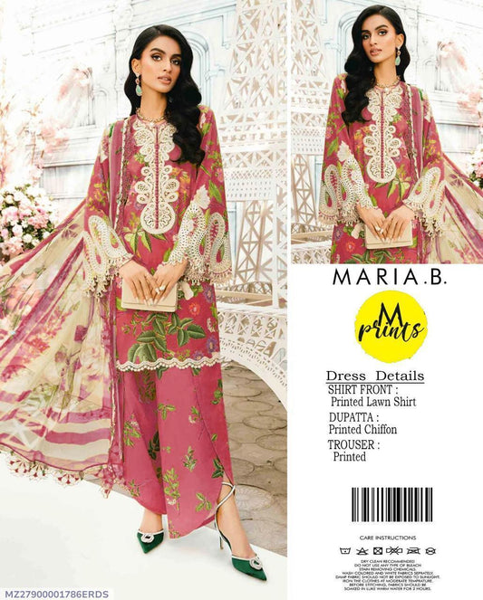 3-Piece-Womens-Unstitched-Printed-Suit-Pink-Maria-B-Prints