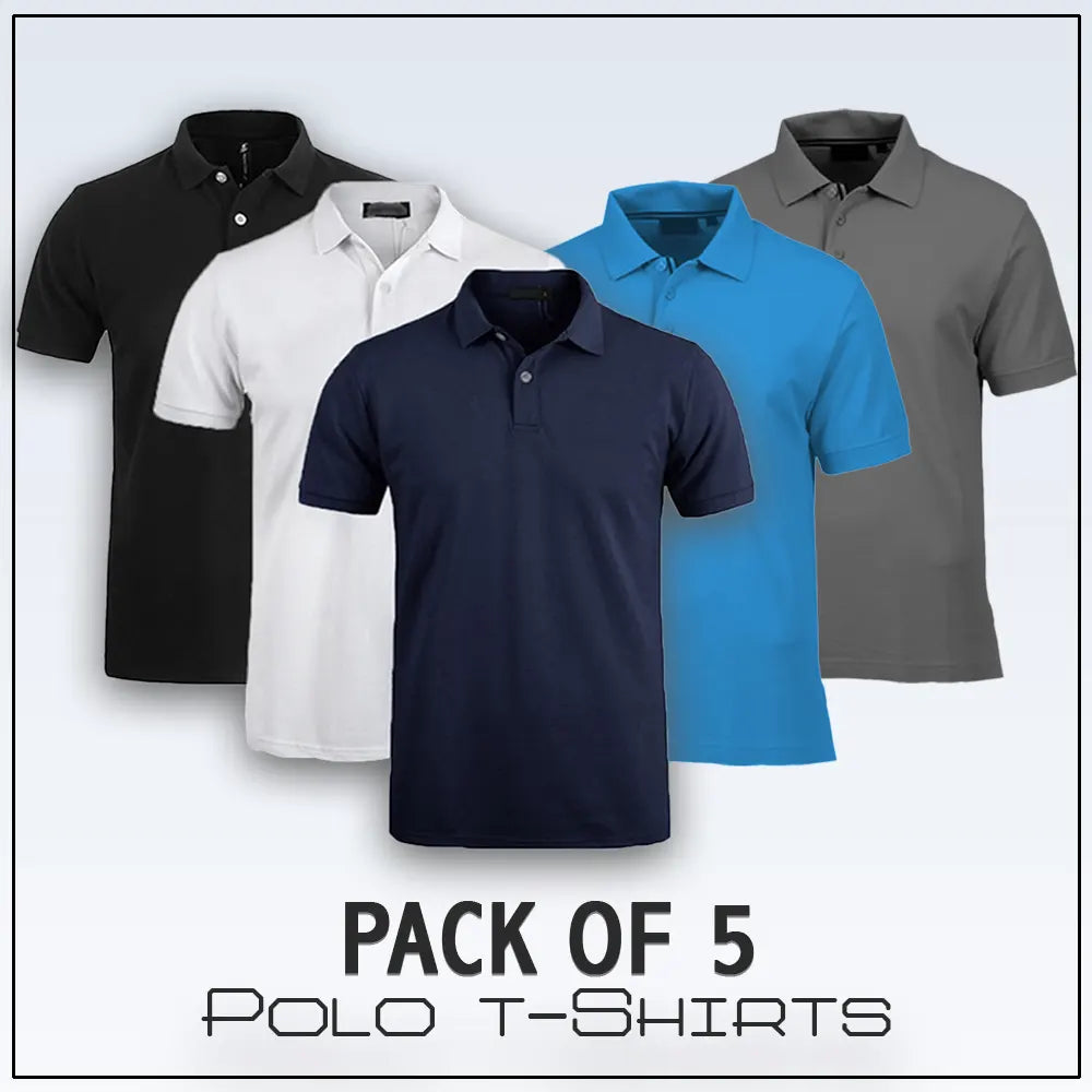 Men's Polo T-Shirts Pack Of 5