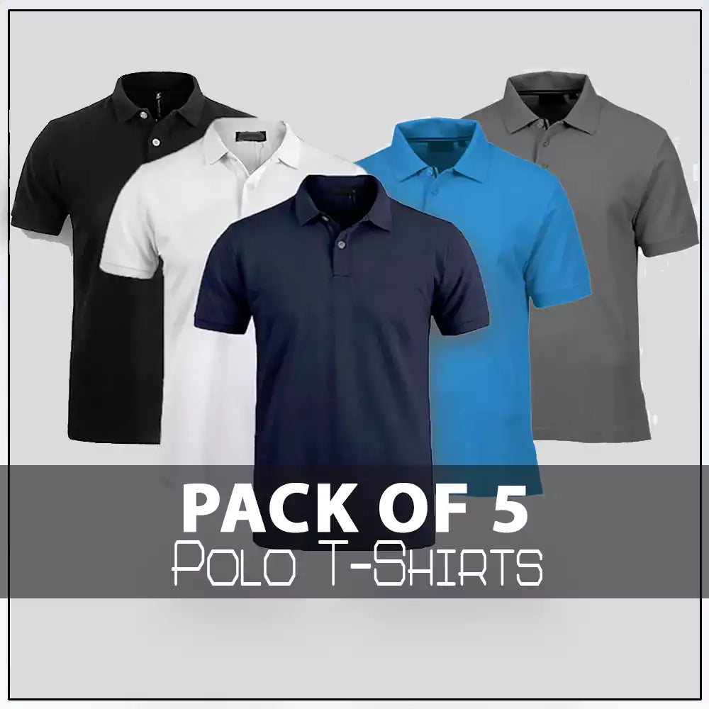 Men's Polo T-Shirts Pack Of 5