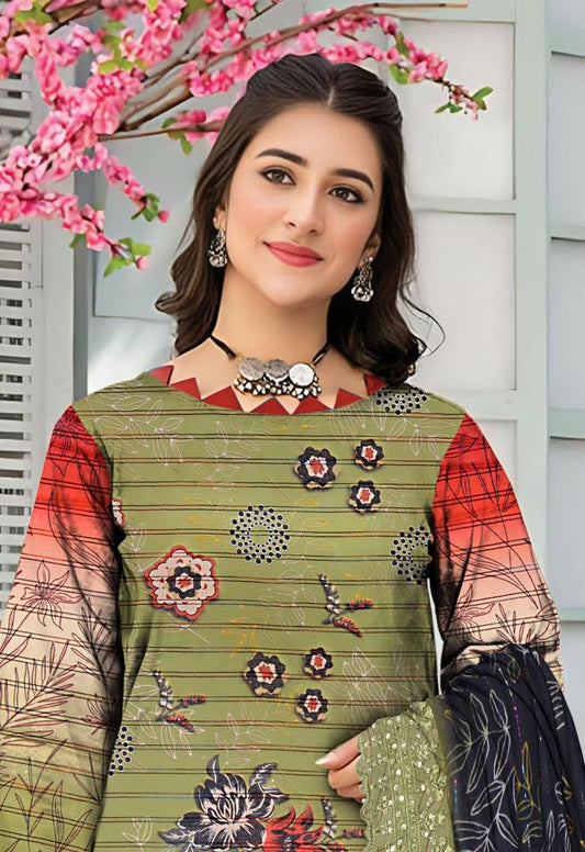 Munarq 3 Piece Doria Printed Lawn Suit by Nisha Designer