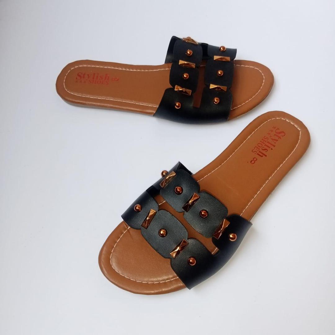 Black Beaded Casual shoe for Ladies