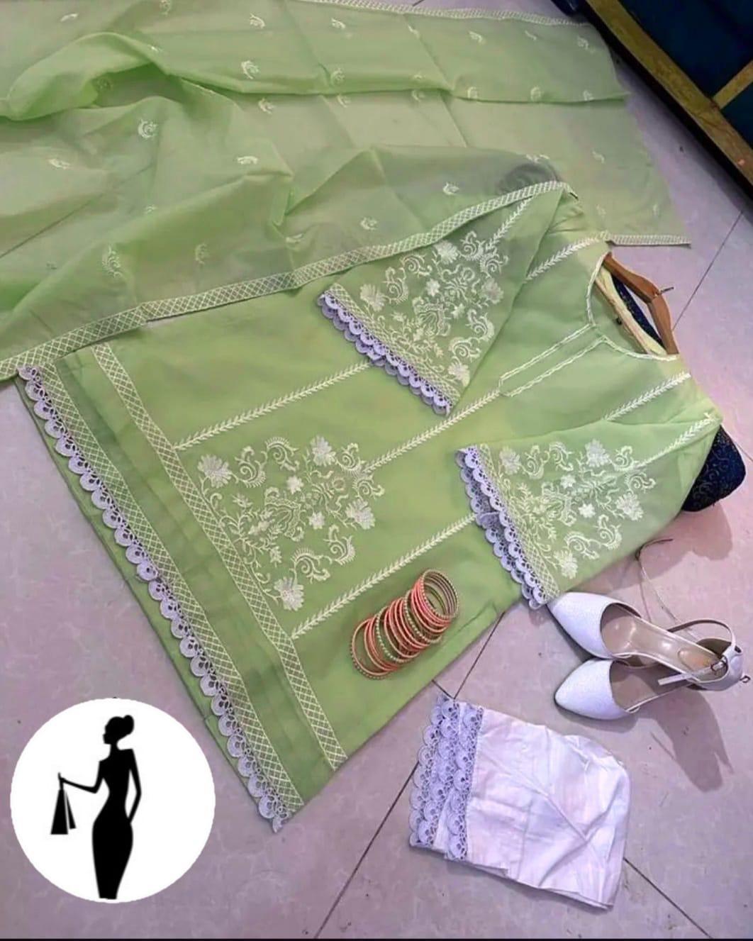3-Piece-Womens-Stitched-Embroidered-Suit-Green