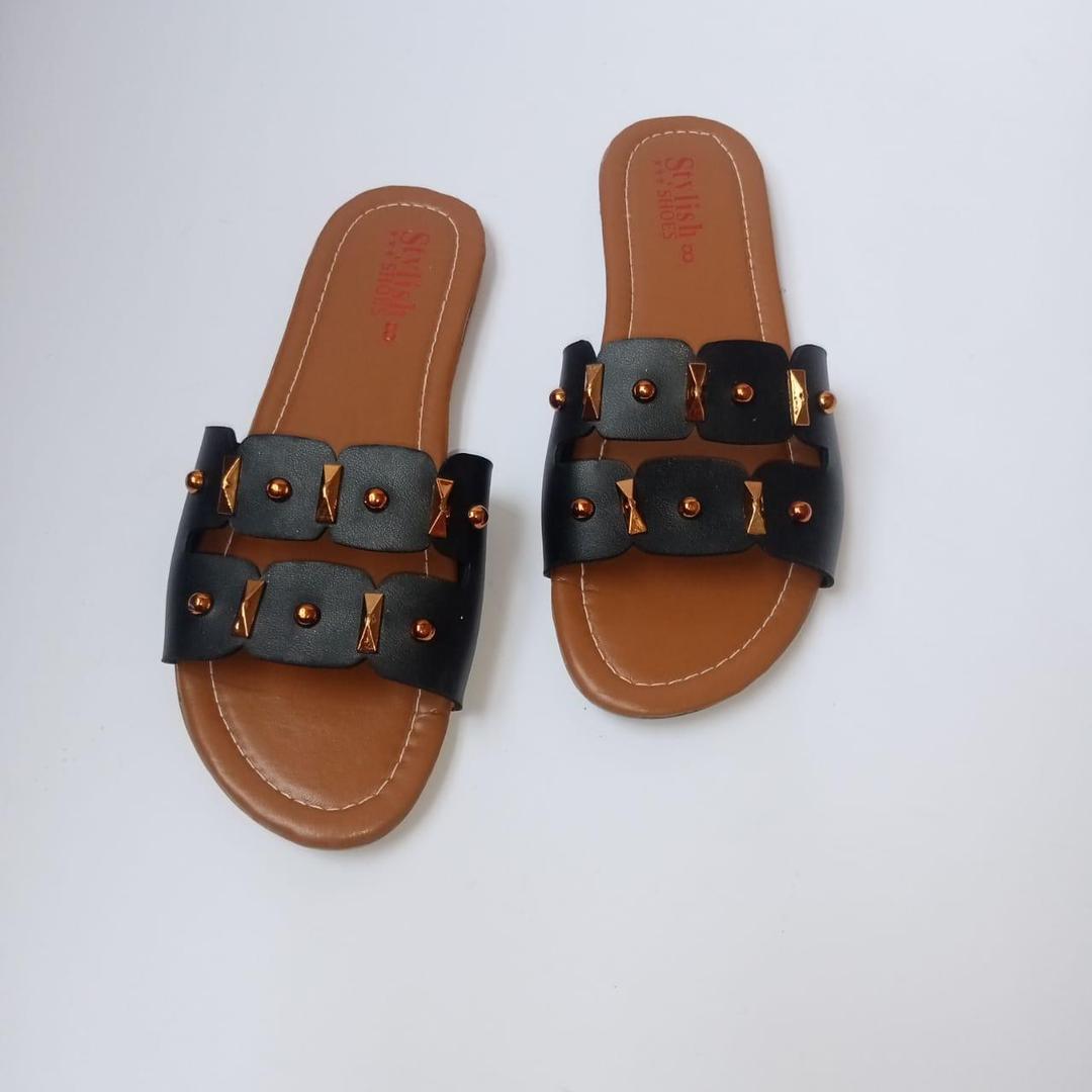 Black Beaded Casual shoe for Ladies