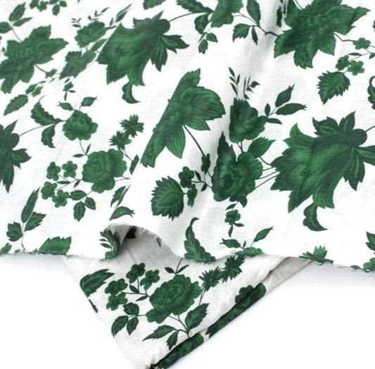 "Women's Green Printed Lawn Suit – Unstitched 2-Piece Dress for Independence Day (14 August Special