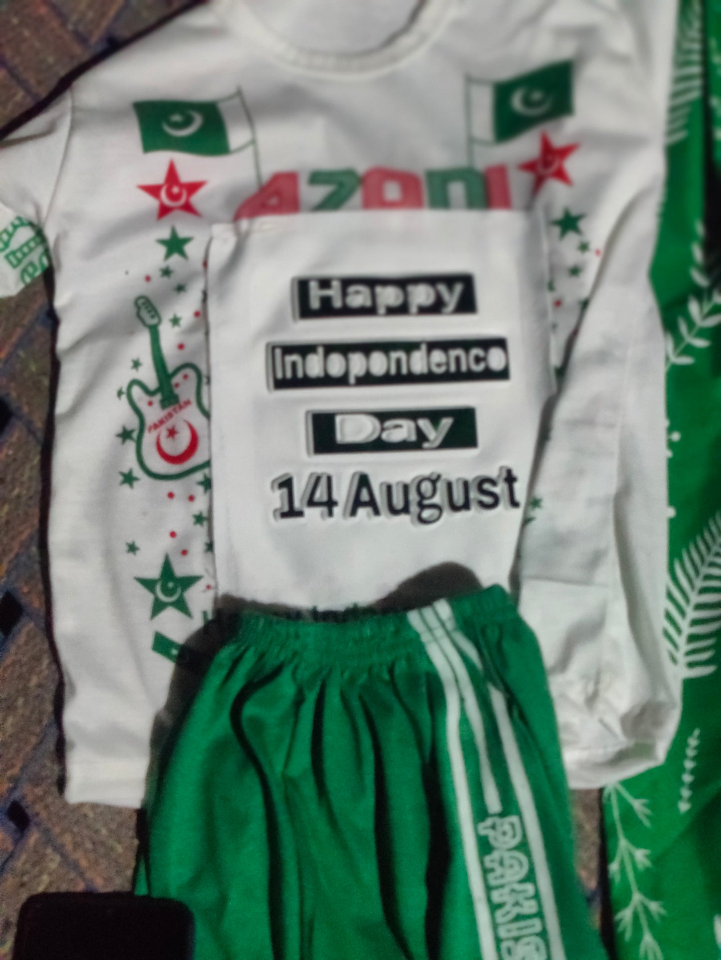 Boys Jashn-e-Azadi Patriotic Dress (8–12 yrs) — Green & White Outfit / لڑکوں کا جشنِ آزادی ڈریس 8-12 سال
