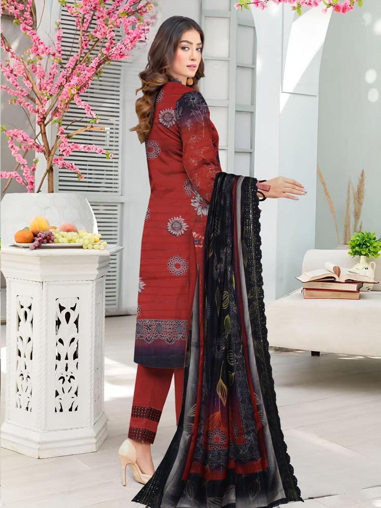 3 Piece Doria Printed Lawn Suit by Nisha Designer
