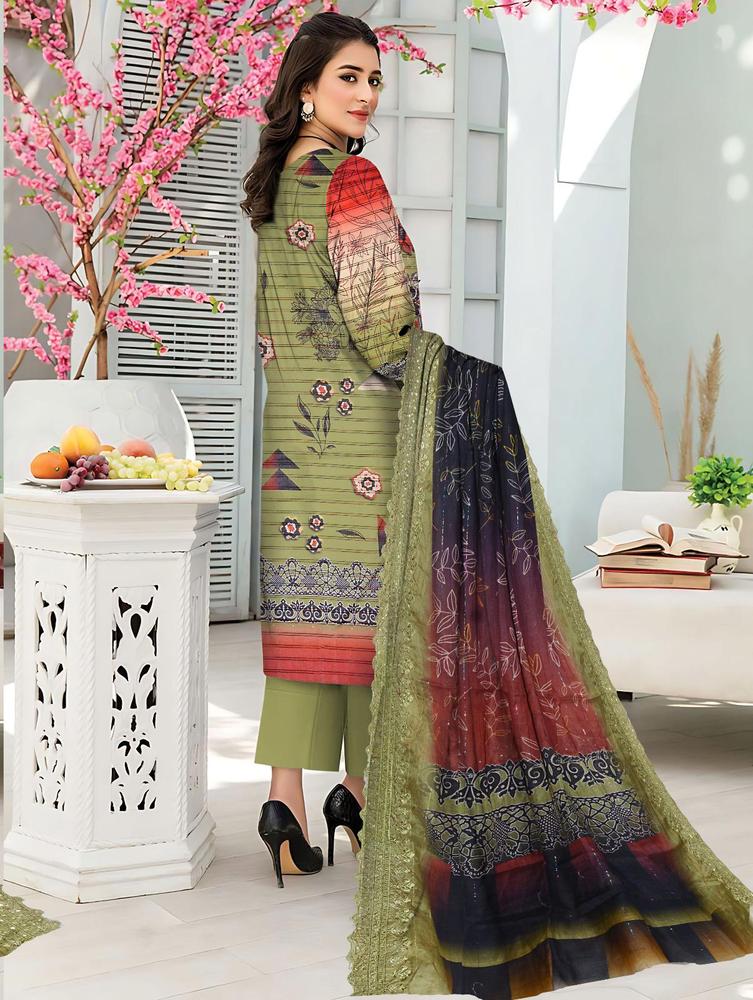Munarq 3 Piece Doria Printed Lawn Suit by Nisha Designer