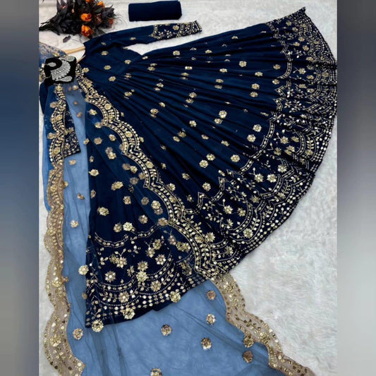 3 Pcs Women's Stitched Embroidered Maxi Suit