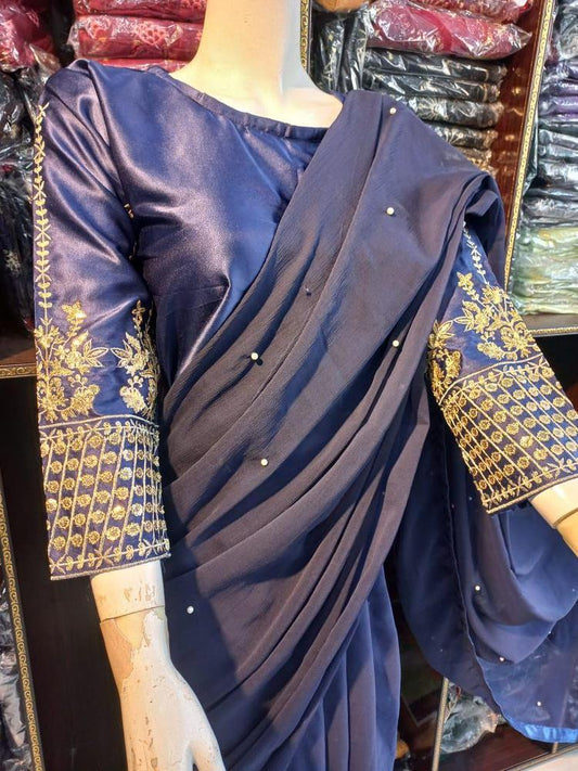 Women’s Silk Sequins Embroidered Stitched