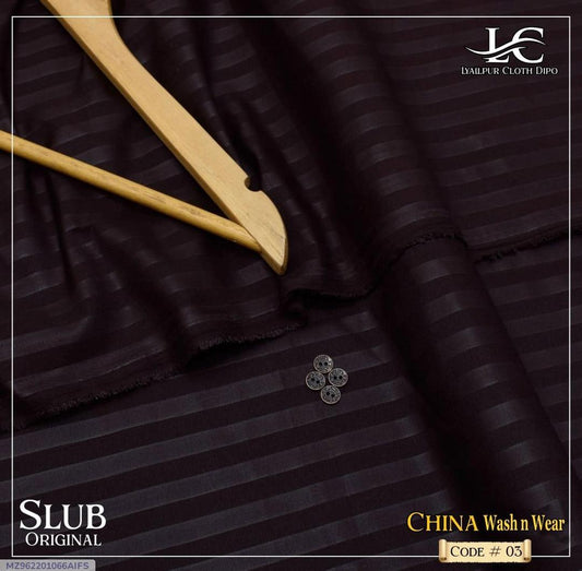 Men’s Unstitched Wash And Wear Textured Suit