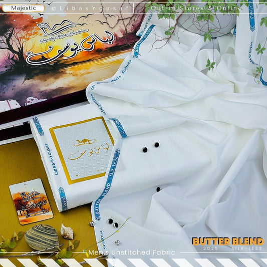 Men’s Unstitched full white  Plain Suit