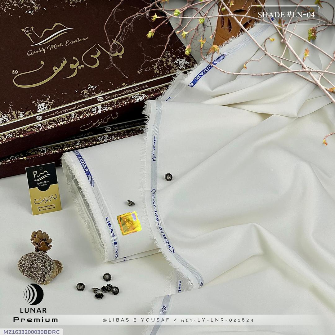 Men’s Unstitched cream Plain Suit